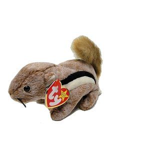 Chipper Chipmunk Squirrel Beanbag Plush Ty Beanie Babies 1999 With Tags Retired